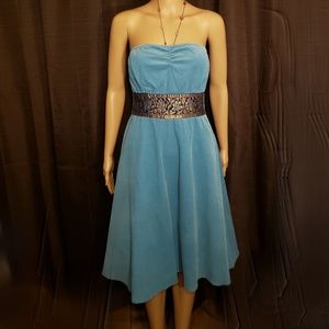 Y2K Vintage Turquoise Sweetheart Dress